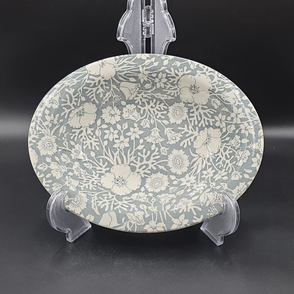 Vintage Wallace China Restaurant Ware Oval Bowl Festival Gray 11-P